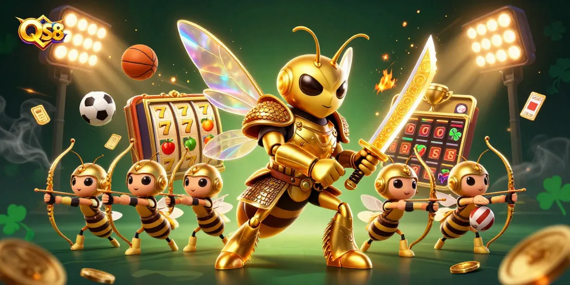 Engage with QS88's dynamic gaming experience where golden hornets battle for epic jackpots.