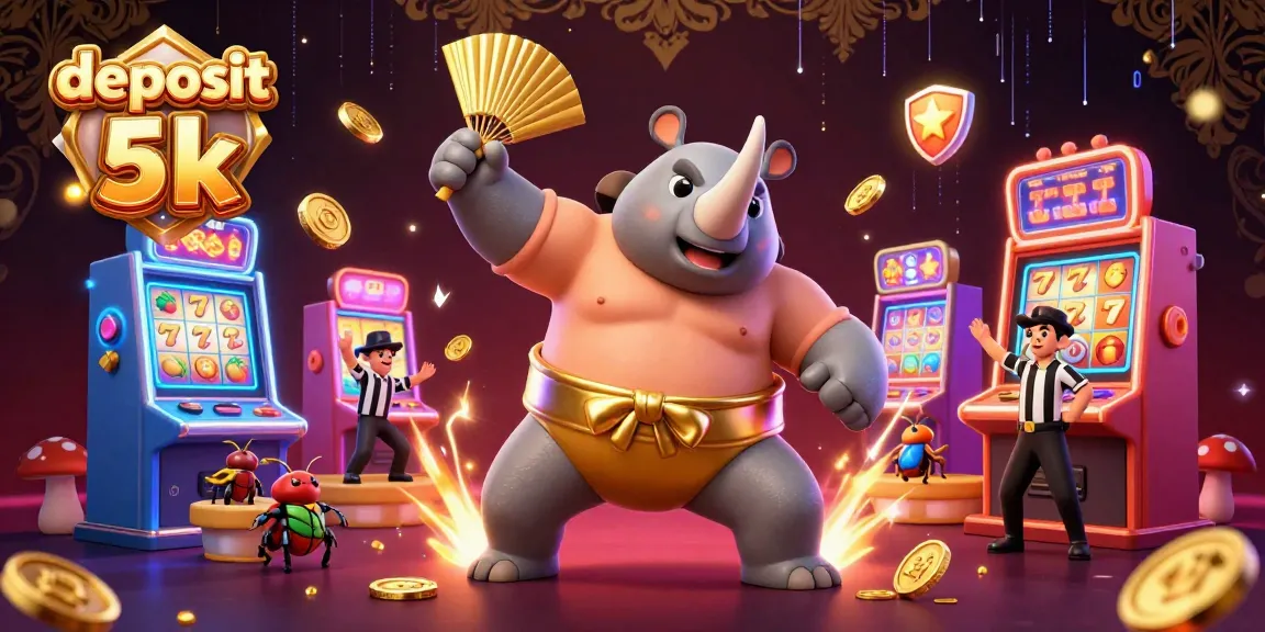 Experience thrilling slots at deposit 5k with colorful 3D game elements bringing excitement to life.