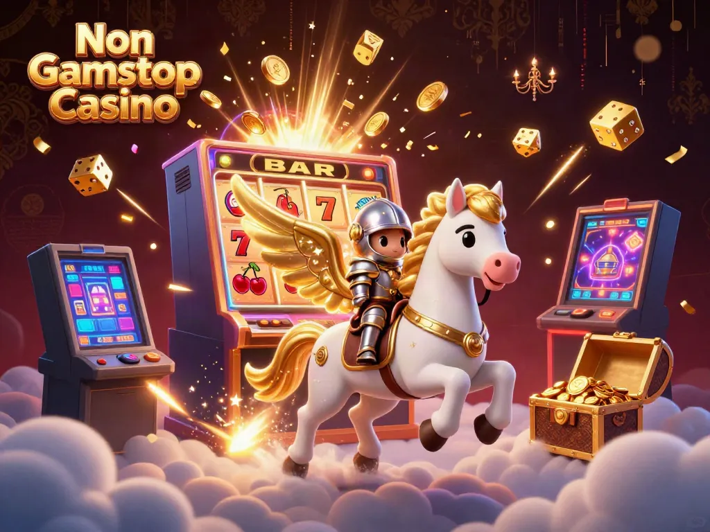 Engage with the Non Gamstop Casino's vibrant 3D scene, showcasing excitement in gambling.