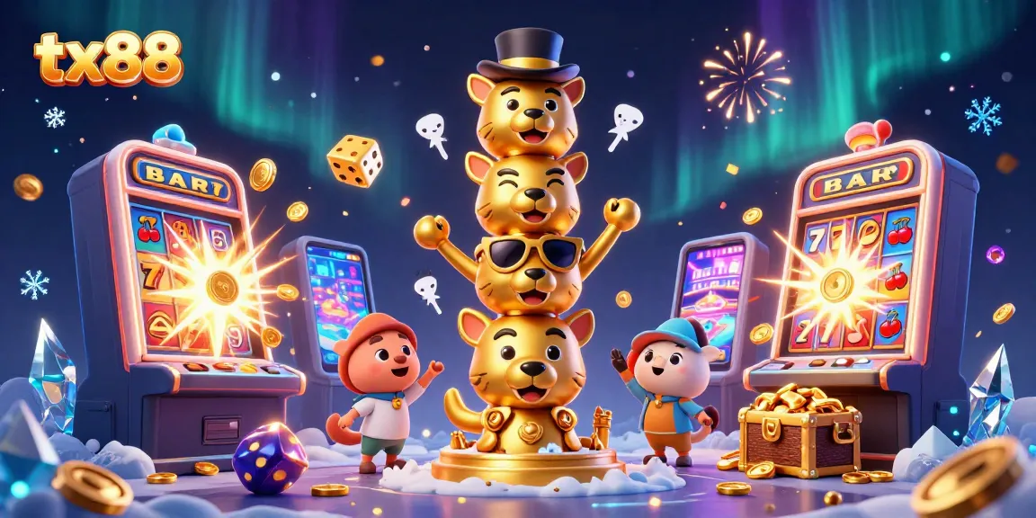 Experience thrilling gaming with the tx88 golden totem and slot machine in dazzling 3D!