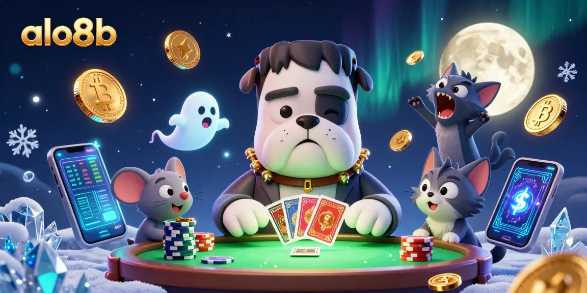 Experience thrilling games with alo8b's vibrant casino scene featuring unique characters.