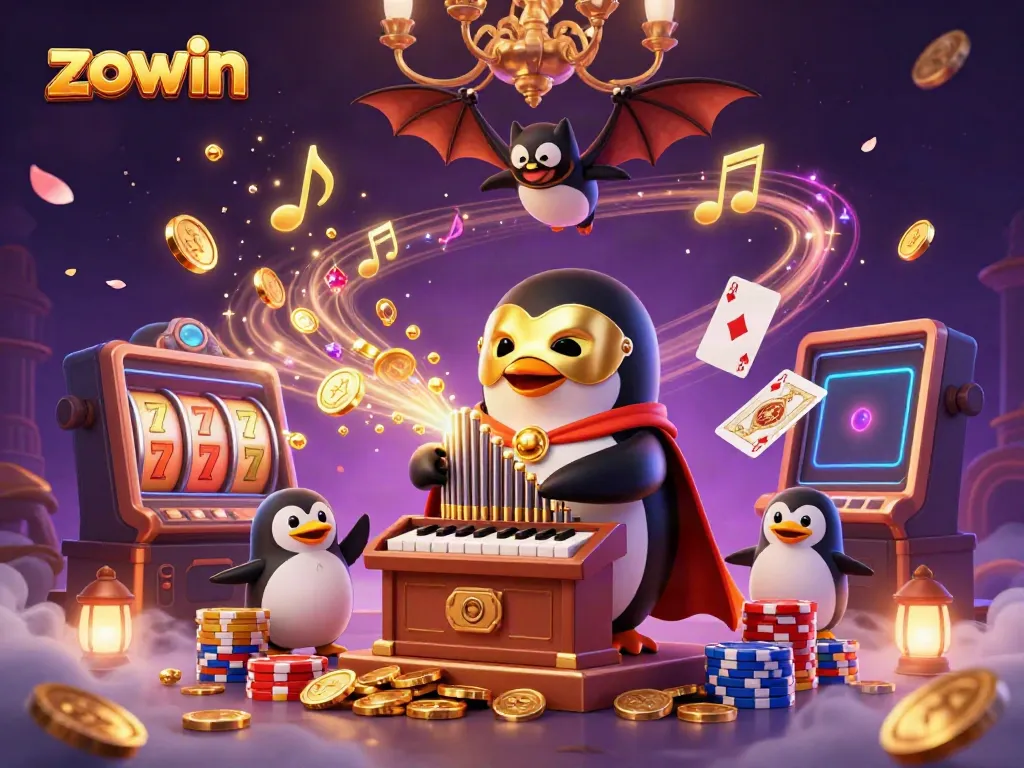 Win big with Zowin: vibrant casino scene full of fortune and excitement.