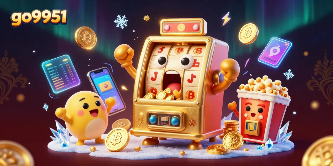 Watch the go9951 golden slot machine hit a jackpot while baby machines cheer and crypto coins sparkle.